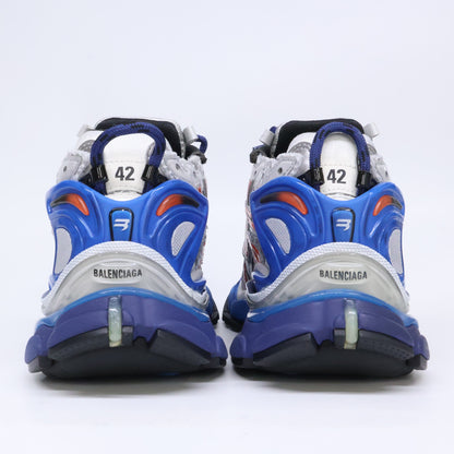 BALENCIAGA Runner Distressed Sneakers Silver Size 27.5cm