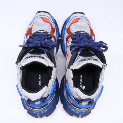 BALENCIAGA Runner Distressed Sneakers Silver Size 27.5cm