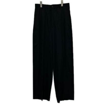 BALENCIAGA '23 Center Press Wide Pants Black Size 44