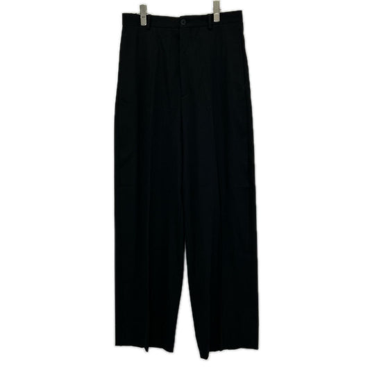BALENCIAGA '23 Center Press Wide Pants Black Size 44