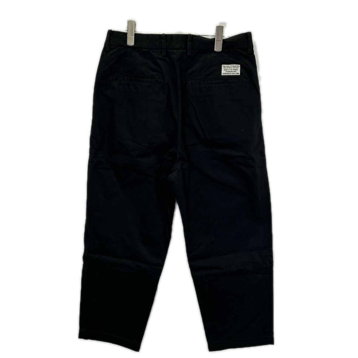 WACKO MARIA Cotton Zip Fly Wide Tapered Pants Black Size L