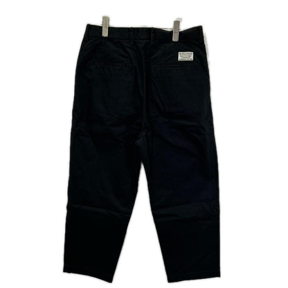 WACKO MARIA Cotton Zip Fly Wide Tapered Pants Black Size L
