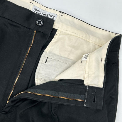 WACKO MARIA Cotton Zip Fly Wide Tapered Pants Black Size L