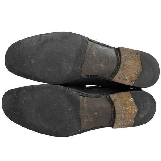 EEE x SalvatoreFerragamo Gancini Leather Loafers Black Size US 6