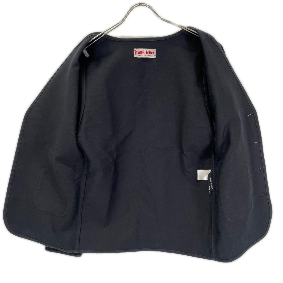 FRANK LEDER German Leather Moleskin Cardigan Black Size S