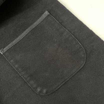 FRANK LEDER German Leather Moleskin Cardigan Black Size S