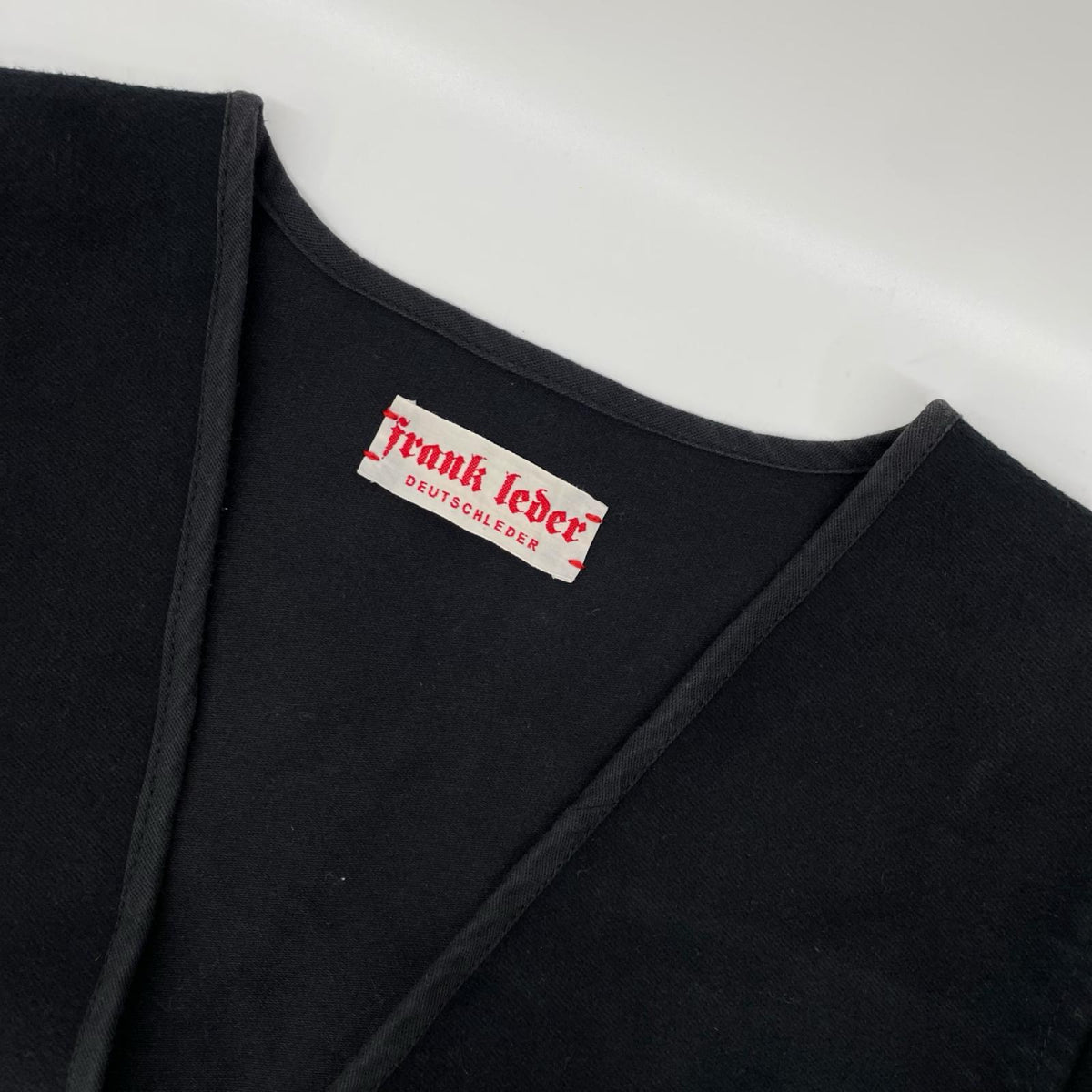 FRANK LEDER German Leather Moleskin Cardigan Black Size S
