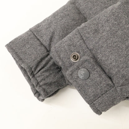 MONCLER MONTGENEVRE Wool Hooded Down Jacket Gray Size 0