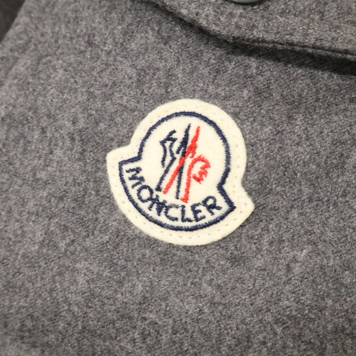 MONCLER MONTGENEVRE Wool Hooded Down Jacket Gray Size 0