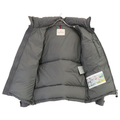 MONCLER MONTGENEVRE Wool Hooded Down Jacket Gray Size 0