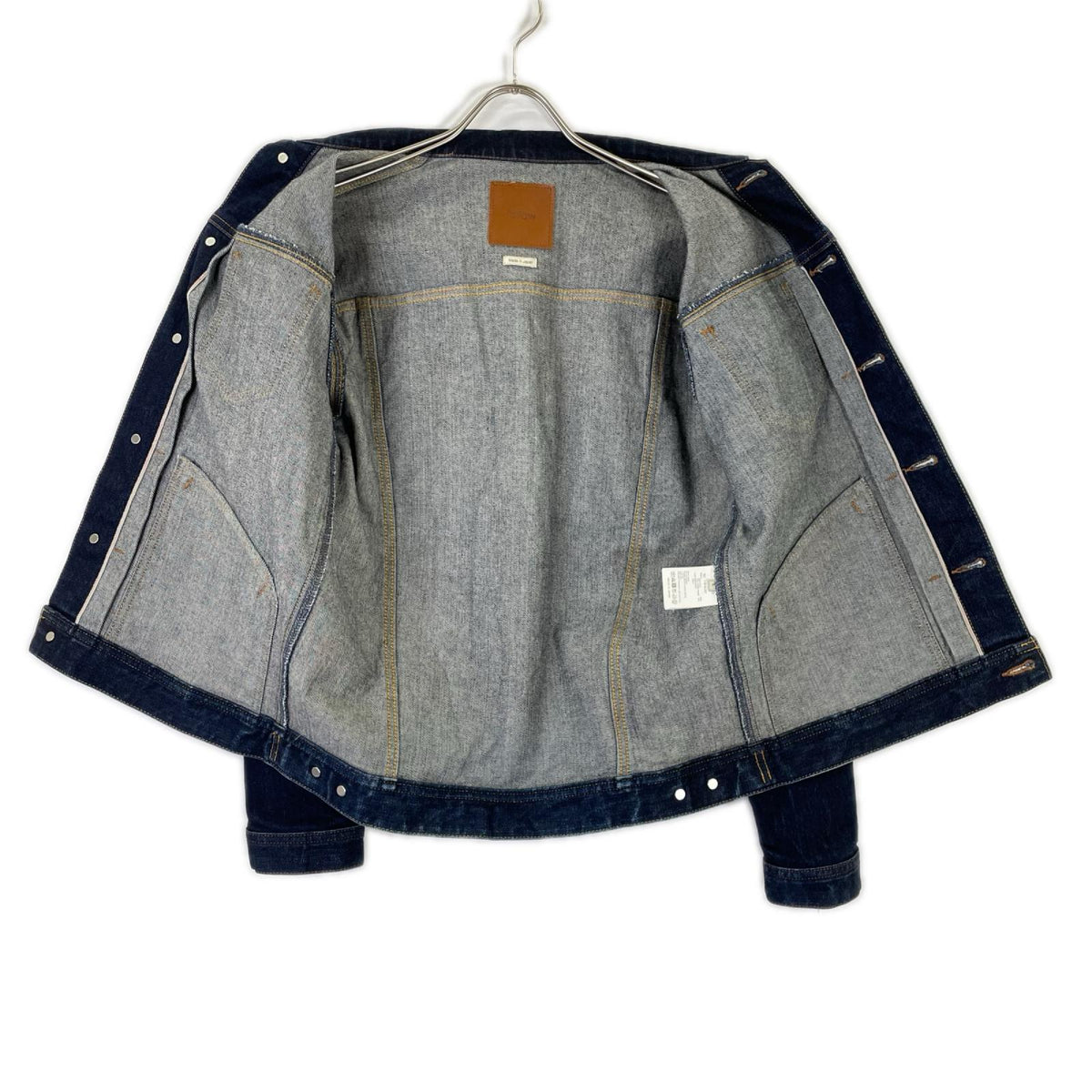 follow Made in Japan 4P Light Denim Indigo Blue Jacket Size L