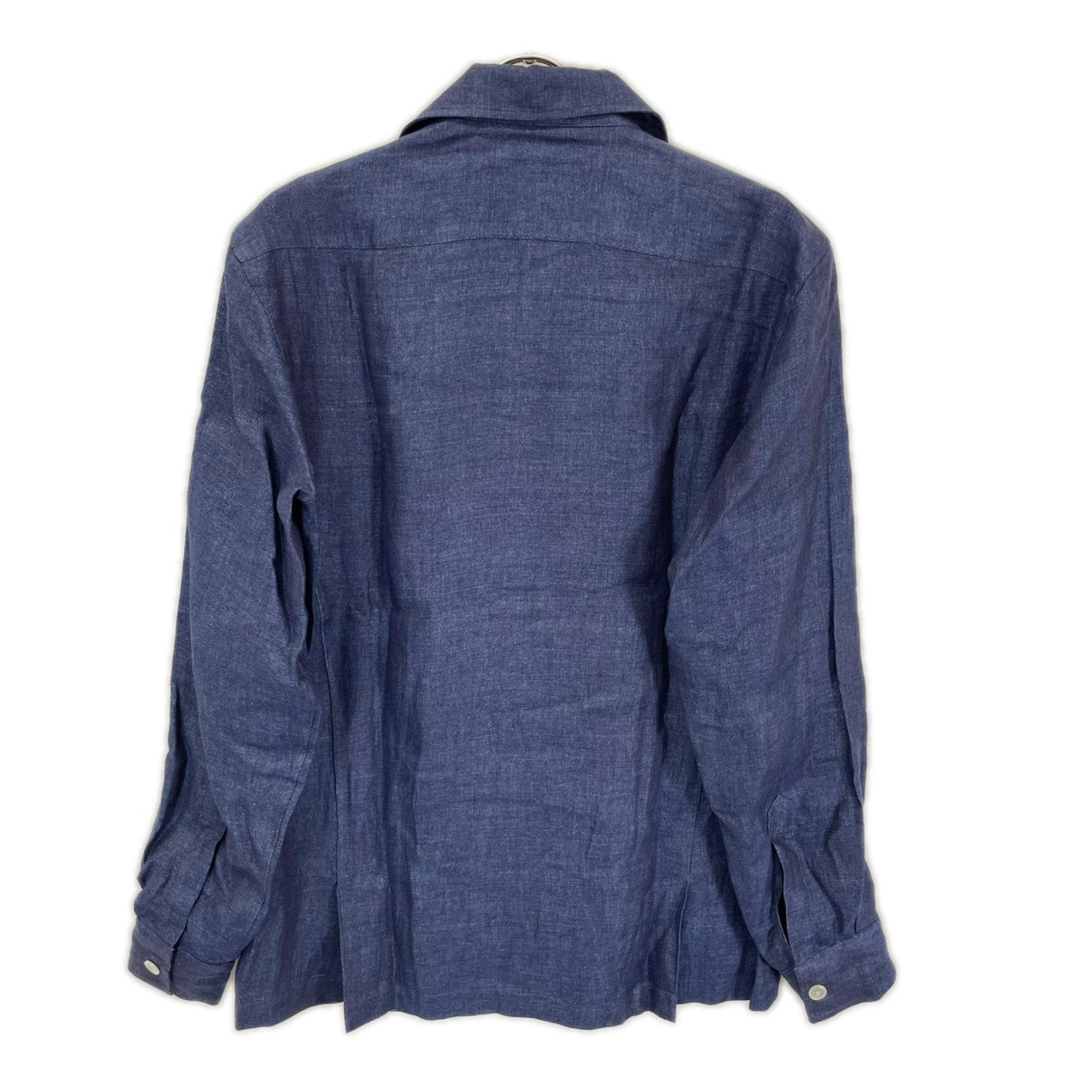 MARIA SANTANGELO Linen Long Sleeve Button Shirt Navy Size M