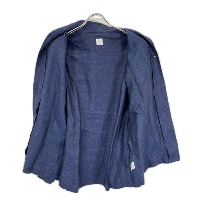 MARIA SANTANGELO Linen Long Sleeve Button Shirt Navy Size M