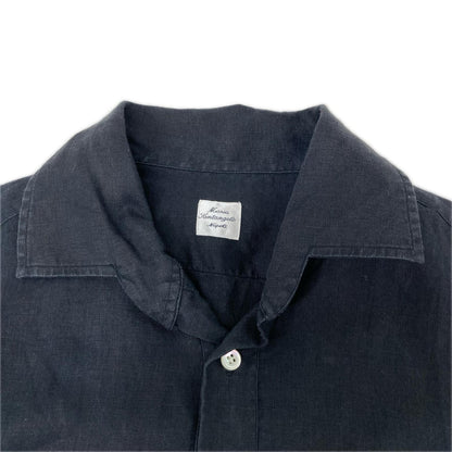 MARIA SANTANGELO Black Linen Long Sleeve Hoodie Size M