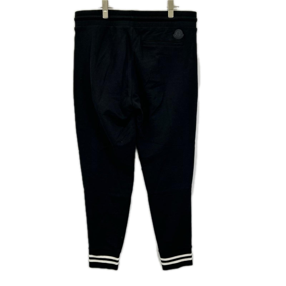 MONCLER Leather Patch Sweatpants Black Size M