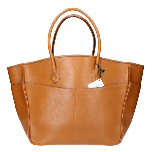Cisei Leather Tote Bag Gold/Camel