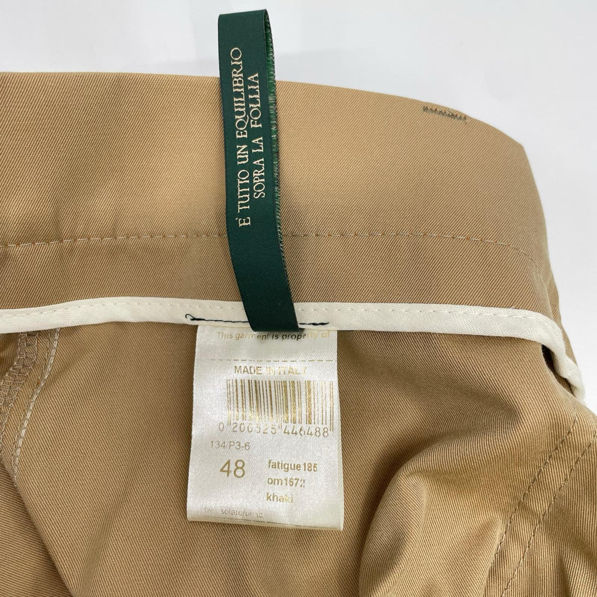 BERWICH Cotton Baker Pants Beige Size 48