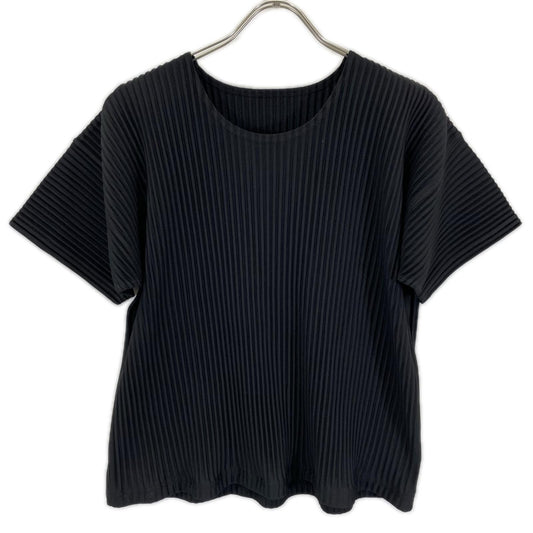 HOMME PLISSE ISSEY MIYAKE Pleated T-Shirt Black Size 2