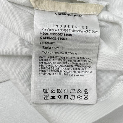 MONCLER Front Print Crewneck Long T-Shirt White Size L