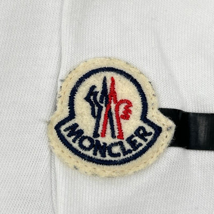 MONCLER Front Print Crewneck Long T-Shirt White Size L
