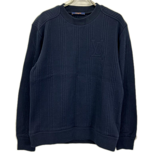 LOUIS VUITTON 21AW Cotton Nylon Sweatshirt Navy Size L