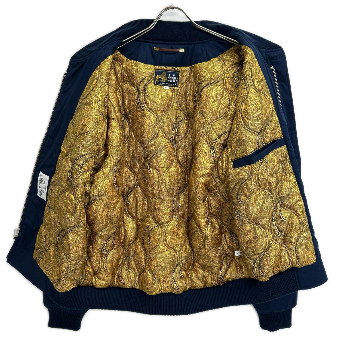 derby of san francisco Navy Patterned Liner Jacket Size XL
