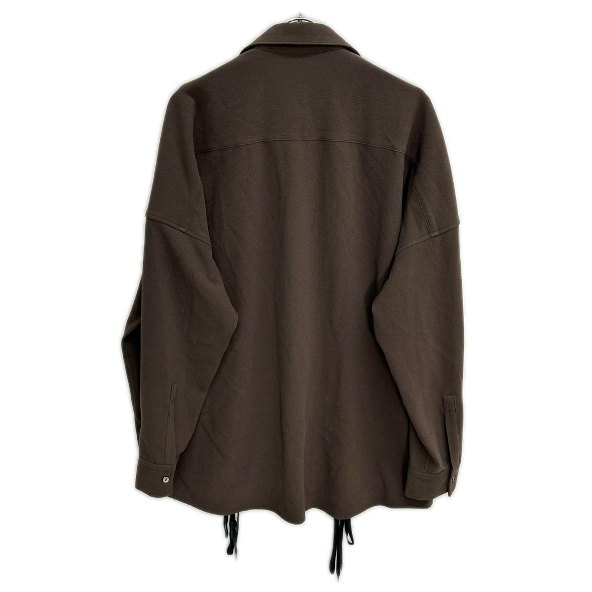 SHAREEF Brown W-Face Georgette Lace-Up Shirt Size 3