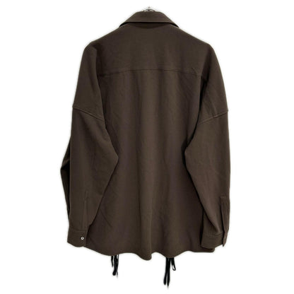 SHAREEF Brown W-Face Georgette Lace-Up Shirt Size 3
