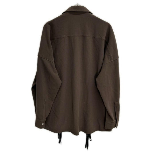SHAREEF Brown W-Face Georgette Lace-Up Shirt Size 3
