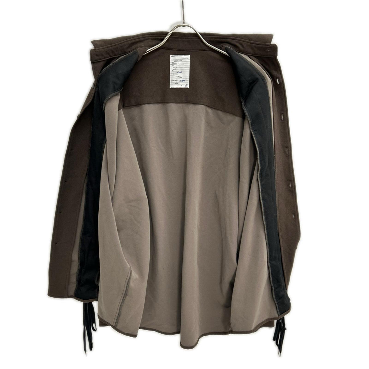 SHAREEF Brown W-Face Georgette Lace-Up Shirt Size 3