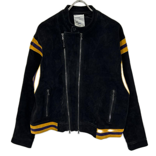 SHAREEF Black Sheep Leather Double Zip Blouson Size 2