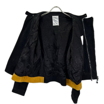SHAREEF Black Sheep Leather Double Zip Blouson Size 2
