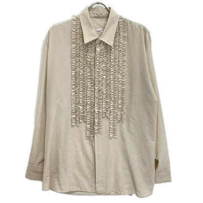 LAD MUSICIAN Beige Polyester Decine Frill Shirt Size 46
