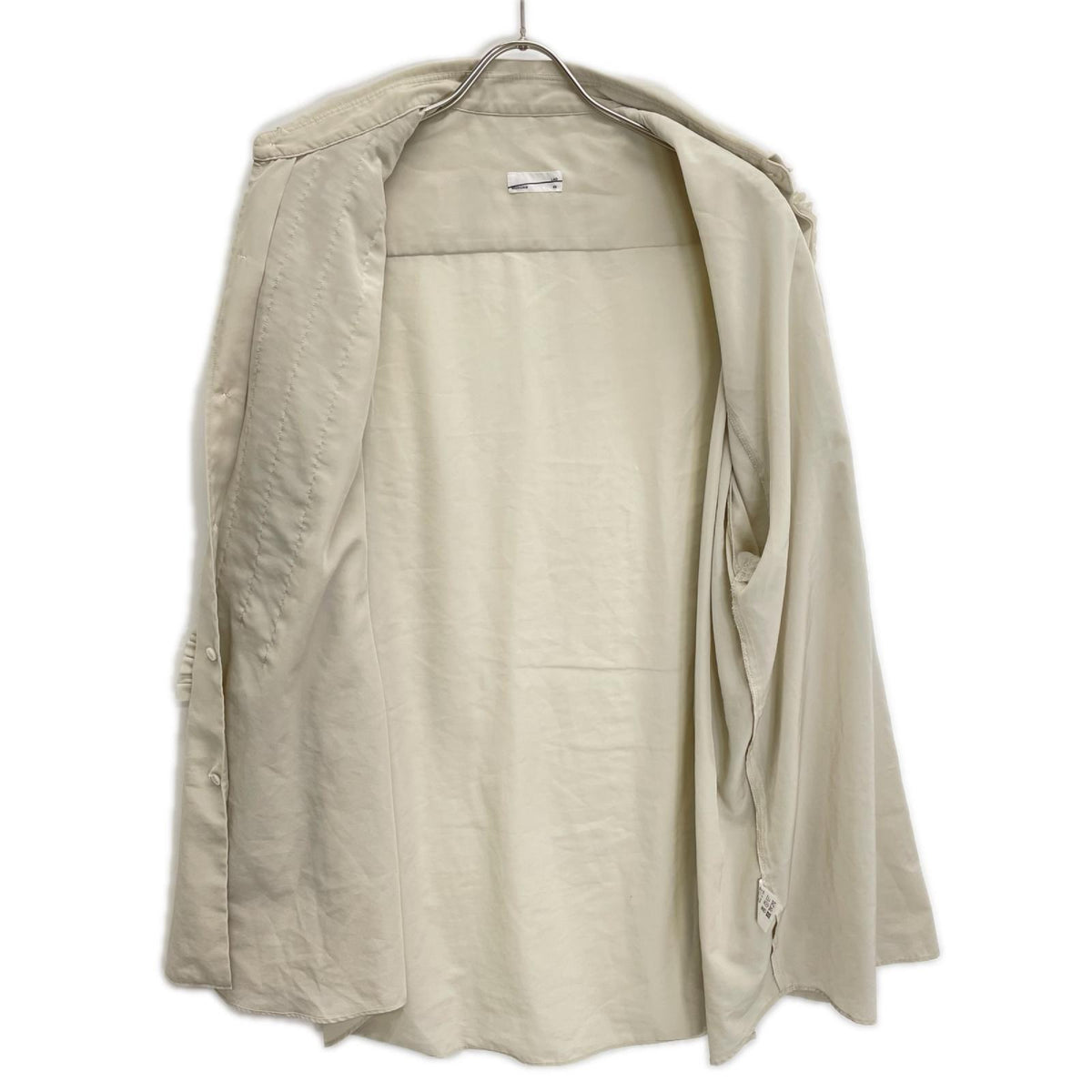 LAD MUSICIAN Beige Polyester Decine Frill Shirt Size 46
