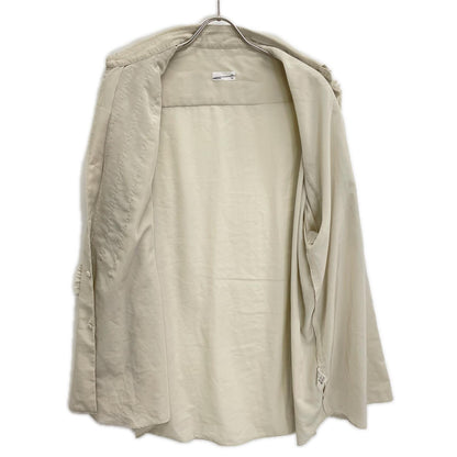 LAD MUSICIAN Beige Polyester Decine Frill Shirt Size 46