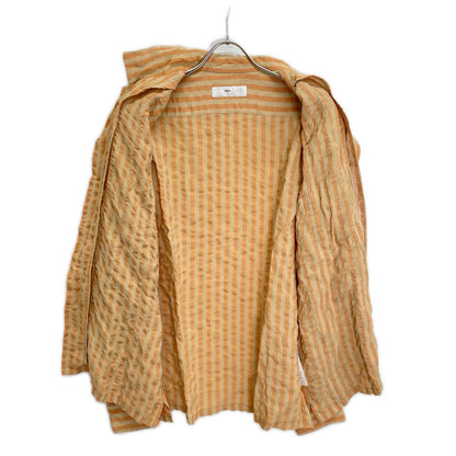 TOGA VIRILIS Orange Stripe Rayon Frill Shirt