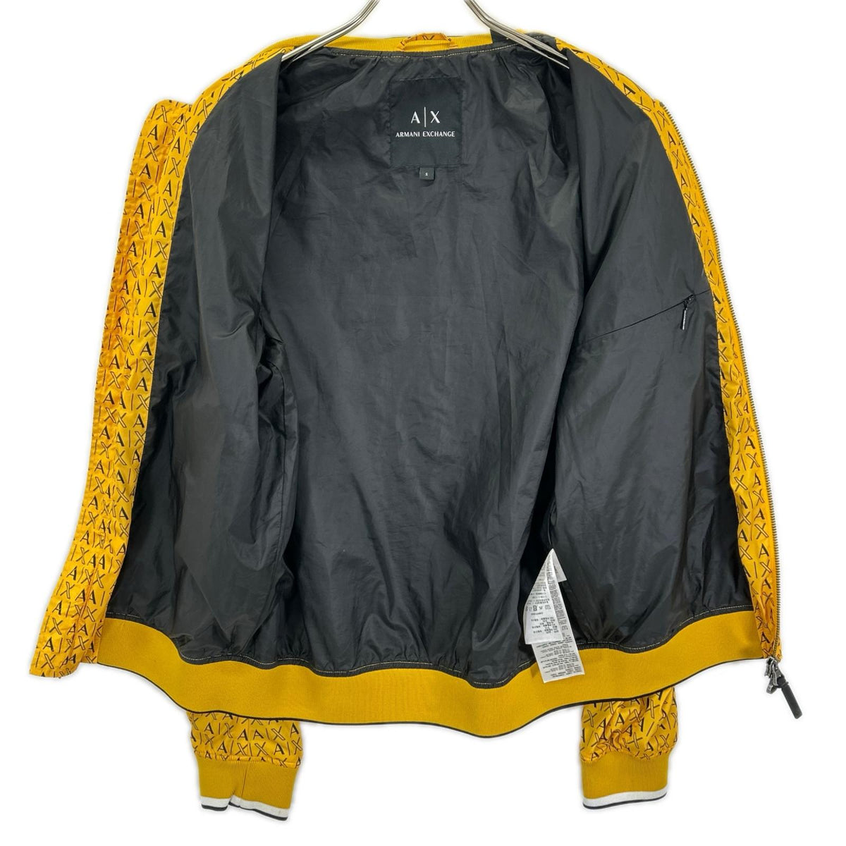 ARMANI EXCHANGE Nylon Logo Blouson Jacket Yellow Size S
