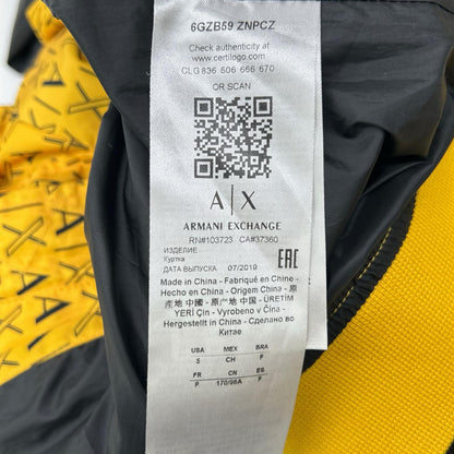 ARMANI EXCHANGE Nylon Logo Blouson Jacket Yellow Size S