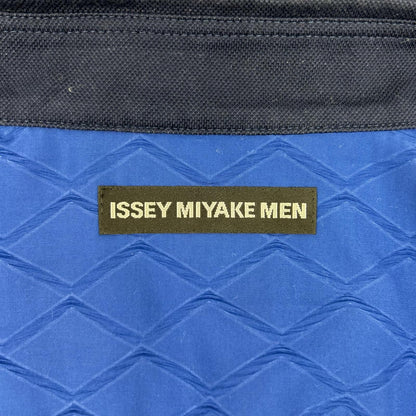 ISSEY MIYAKE MEN Cotton Short Sleeve Polo Navy Size 4