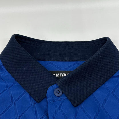 ISSEY MIYAKE MEN Cotton Short Sleeve Polo Navy Size 4
