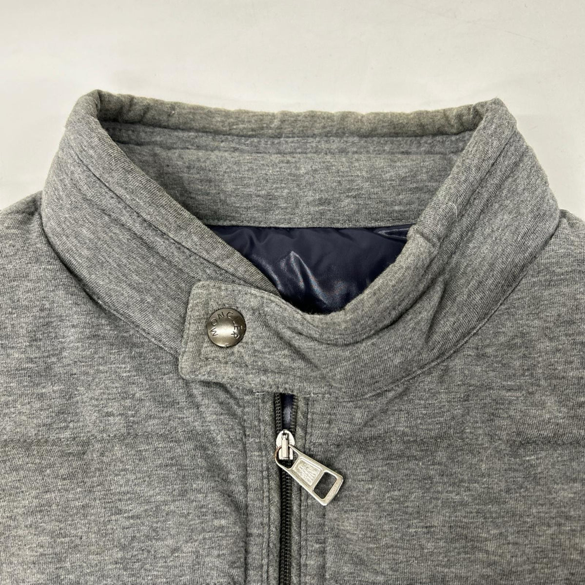 MONCLER Gerard Cotton Double Zip Down Vest Gray