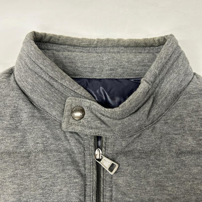 MONCLER Gerard Cotton Double Zip Down Vest Gray