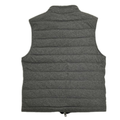 MONCLER Gerard Cotton Double Zip Down Vest Gray