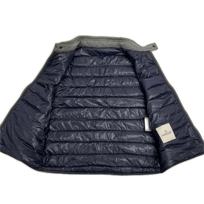 MONCLER Gerard Cotton Double Zip Down Vest Gray