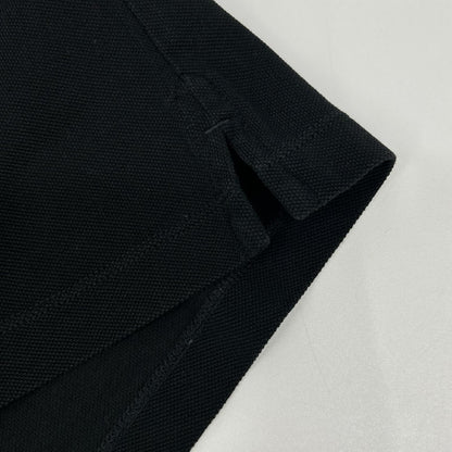 BURBERRY Logo Embroidered Short Sleeve Polo Black Size S