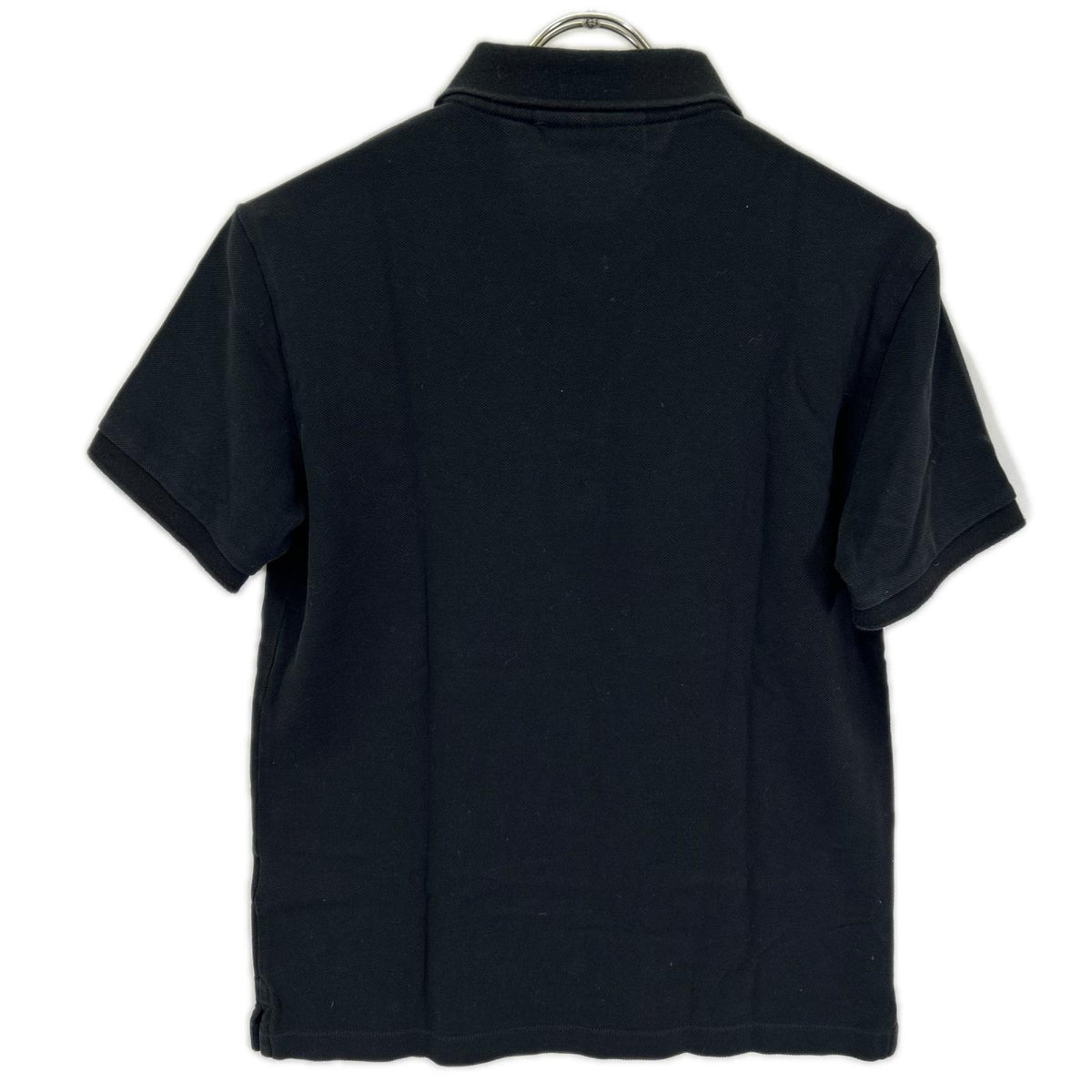 BURBERRY Logo Embroidered Short Sleeve Polo Black Size S