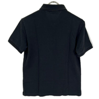 BURBERRY Logo Embroidered Short Sleeve Polo Black Size S