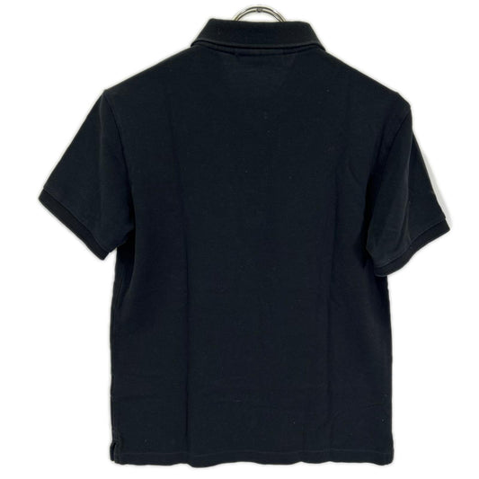 BURBERRY Logo Embroidered Short Sleeve Polo Black Size S