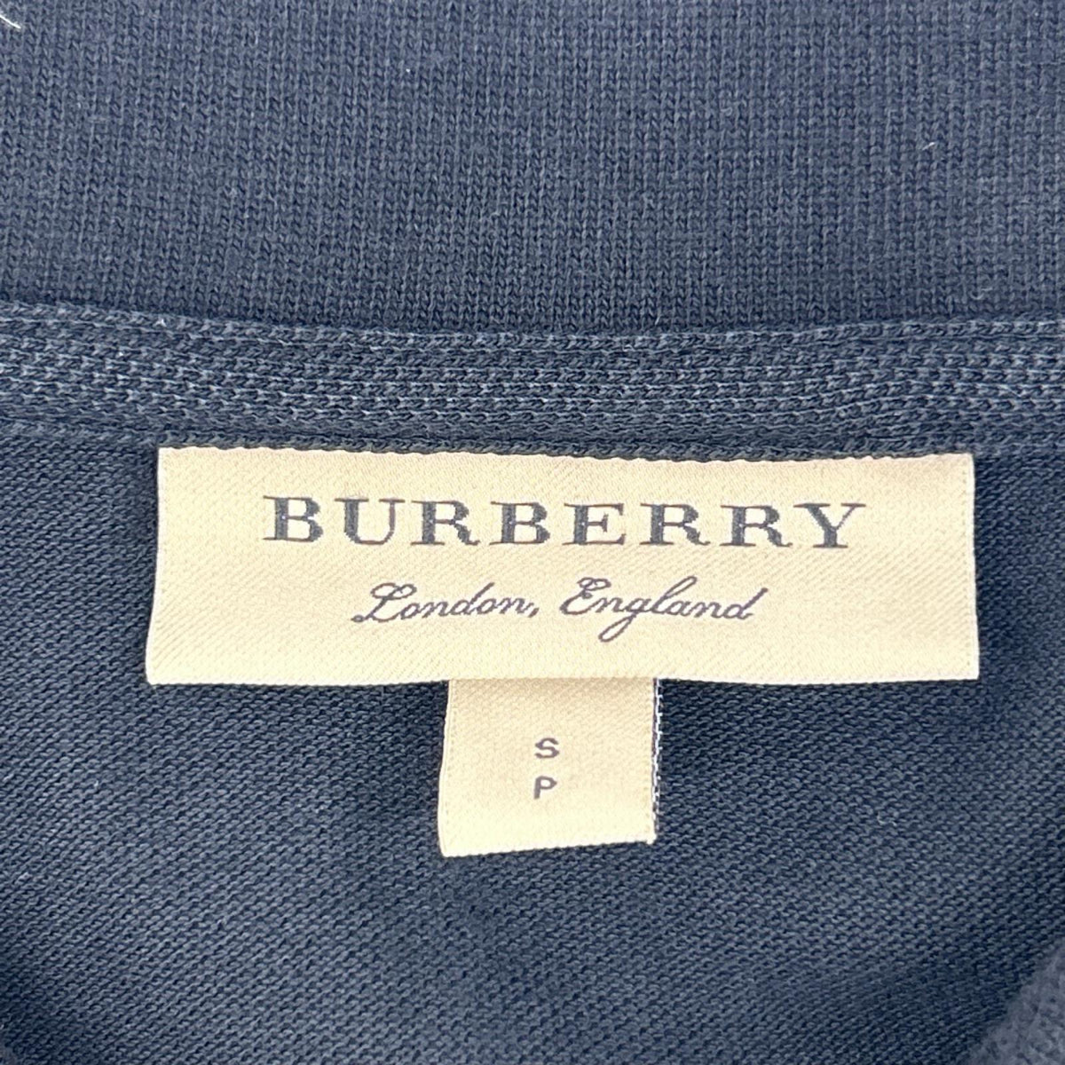 BURBERRY Logo Embroidered Short Sleeve Polo Black Size S