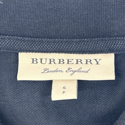 BURBERRY Logo Embroidered Short Sleeve Polo Black Size S